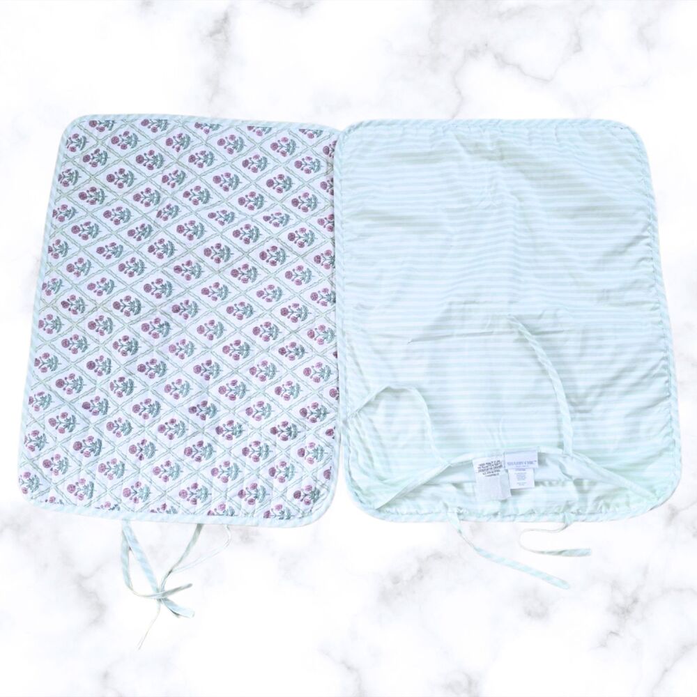 Shabby Chic Floral Quilted Pillow Sham 21"x27" Cottagecore Set of two